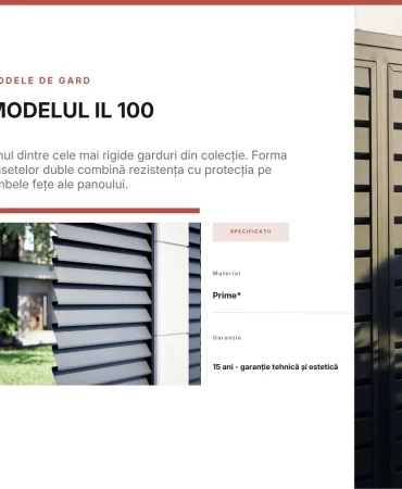 Gard metalic IL 100 casetat dublu – rezistență maximă