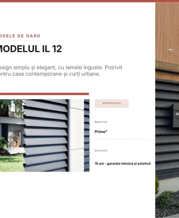 Gard metalic jaluzea IL 12 – design compact modern