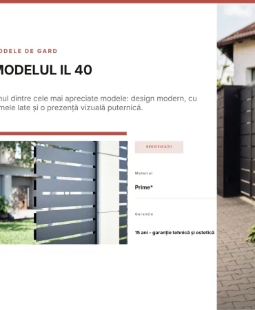 Gard metalic IL 40 casetat dublu – design modern premium