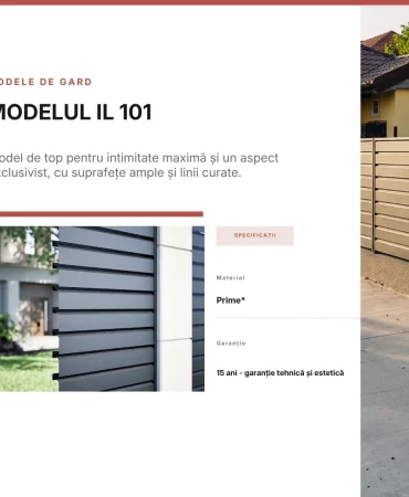 Gard metalic IL 101 – design modern uniform