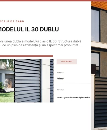 Gard metalic IL 30 casetat dublu – design modern premium